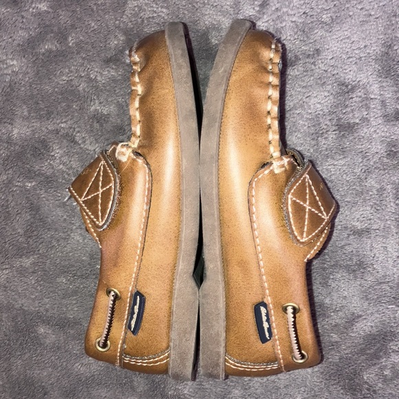 Eddie Bauer Boys Velcro Brown Dress Shoes/Loafers Toddler size 9 - Picture 6 of 8